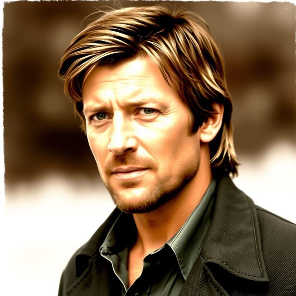 Iconic Actor Sean Bean Portrayed in Intense Portrait