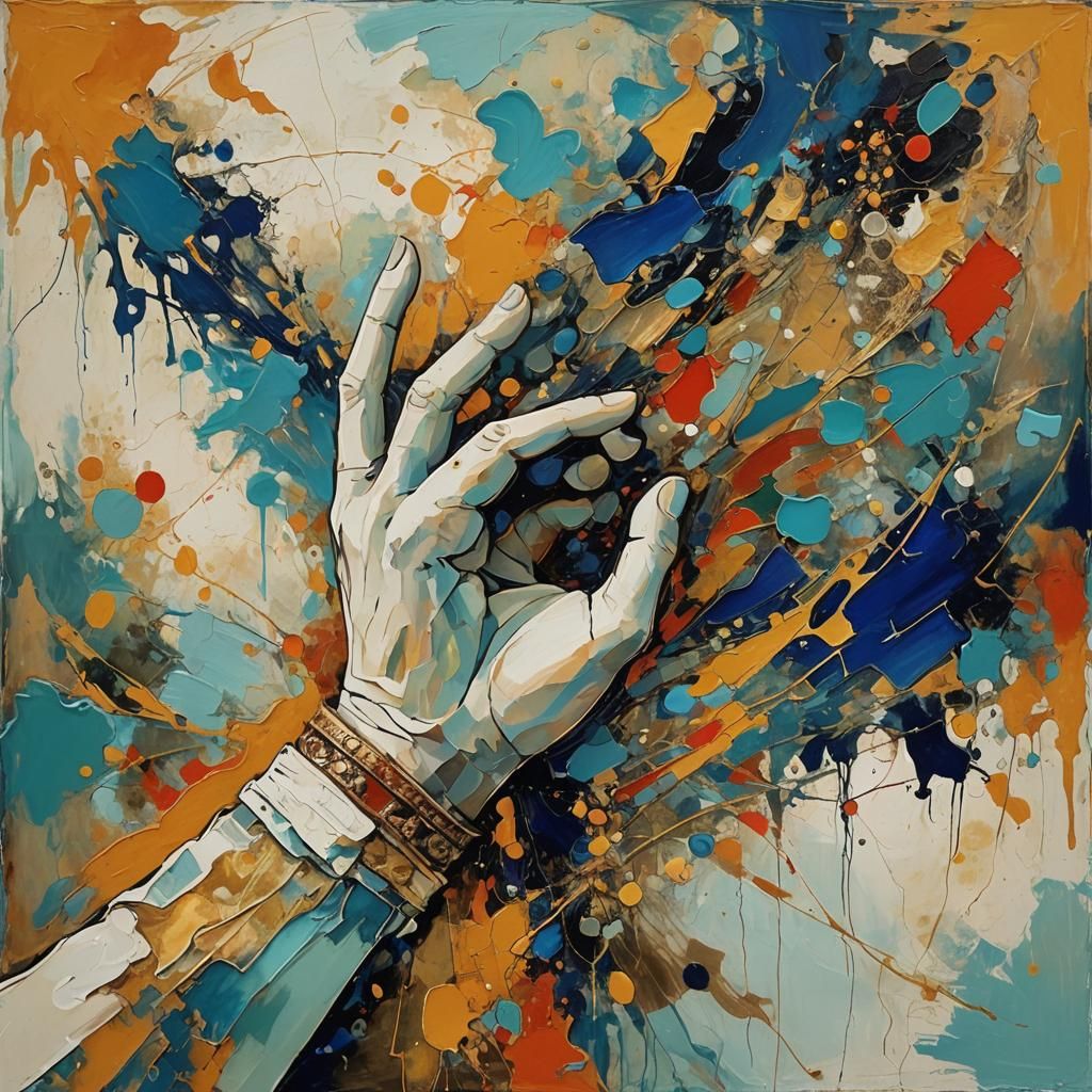 Abstract Portrait in Complementary Colors: Intimate Soul