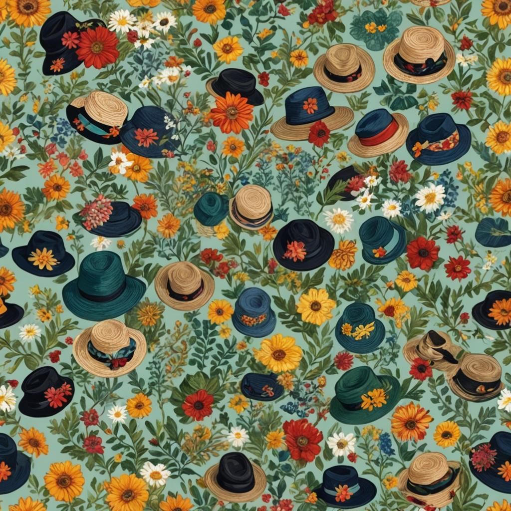 Captivating Hat Designs with Abstract Art Elements