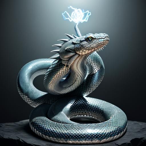 Silver Scaled Snake Woman Transformation in Ultra HD