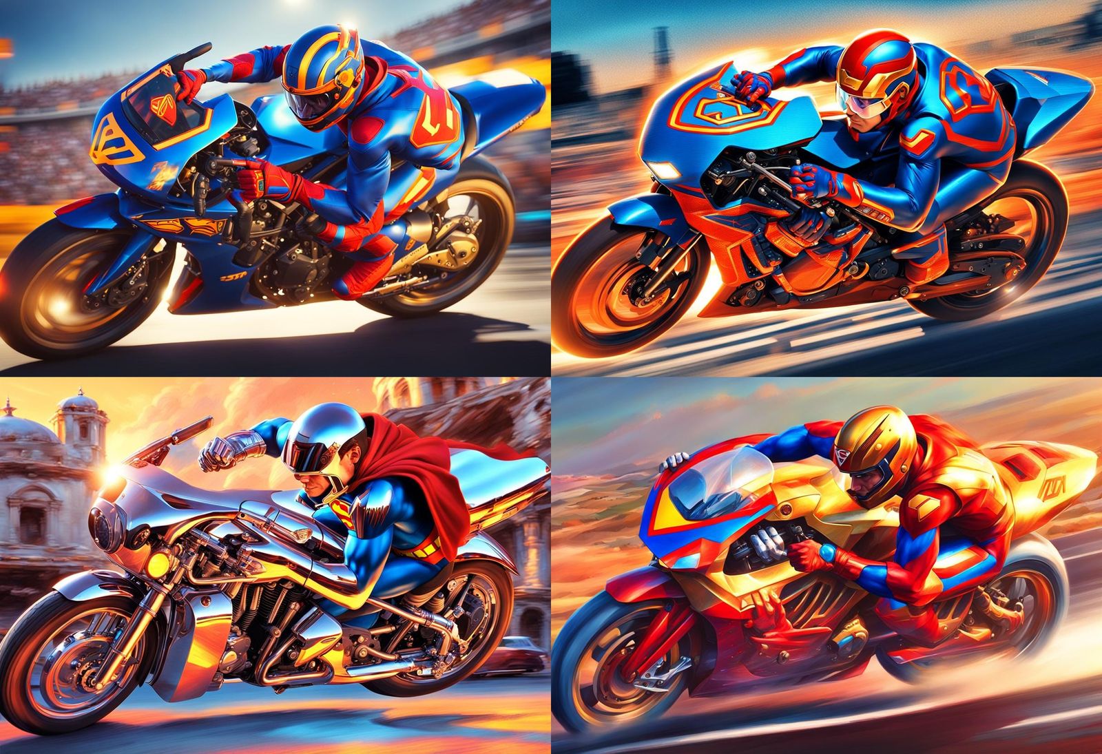 Superman Races Moto GP on Cádiz Beach