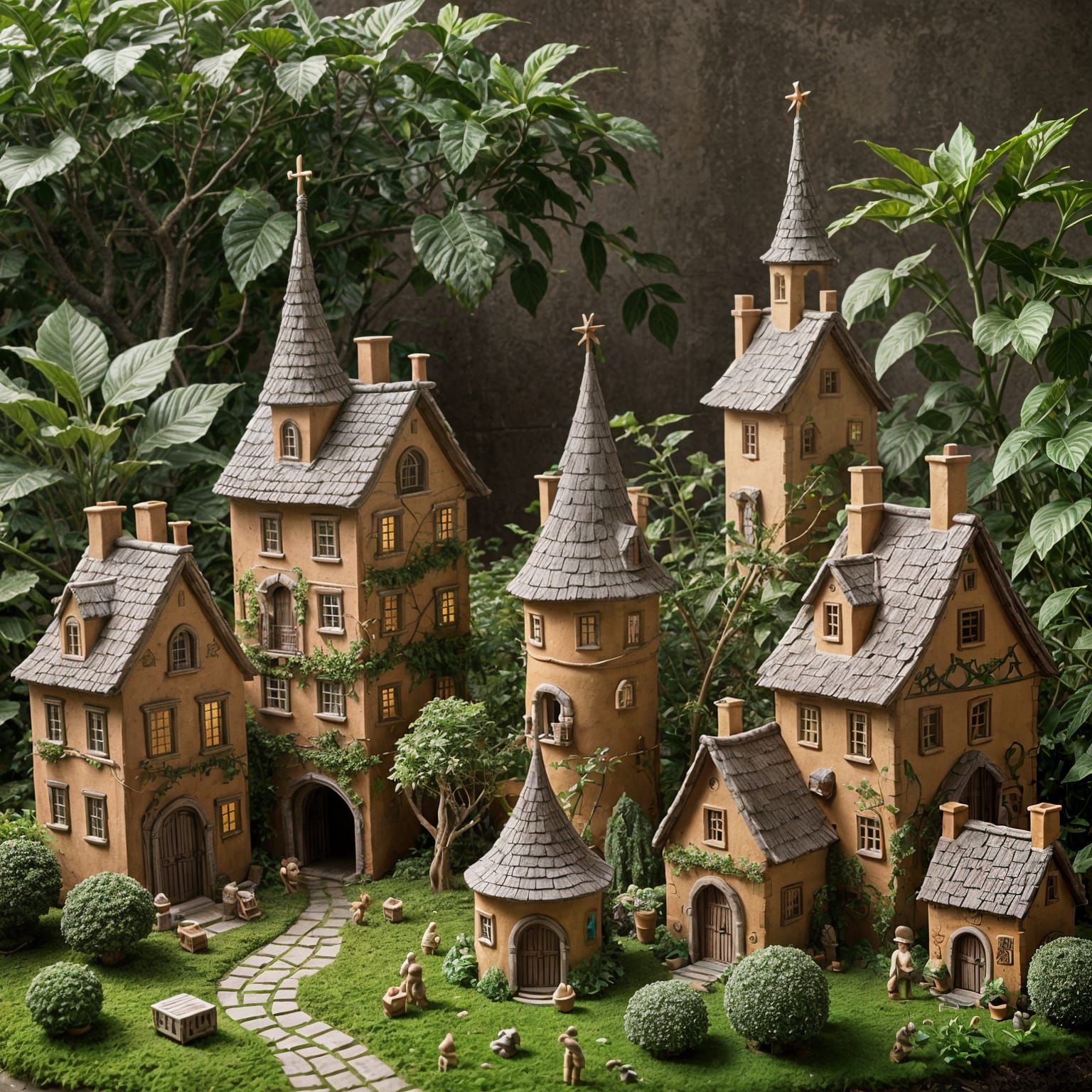 A Village Made Entirely of Clay Sculptures
