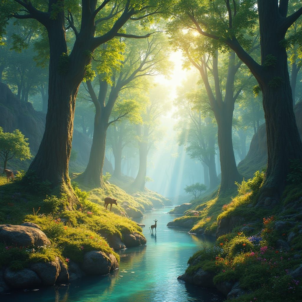 Serene Nature Scene in Ultra-Realistic Detail
