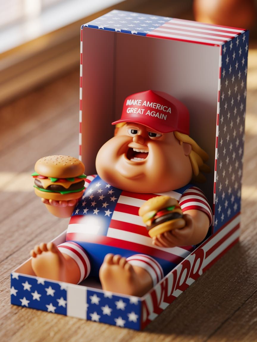 American Patriot Collectible Box Art in 3D Rendering