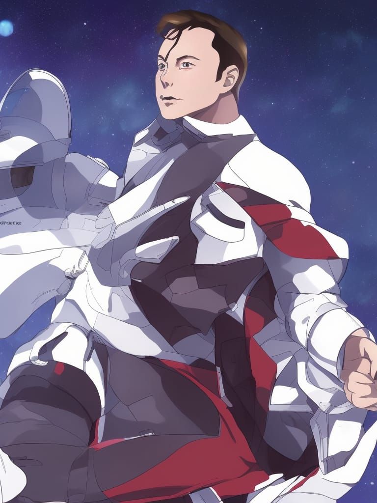 Elon Musk in Anime Style