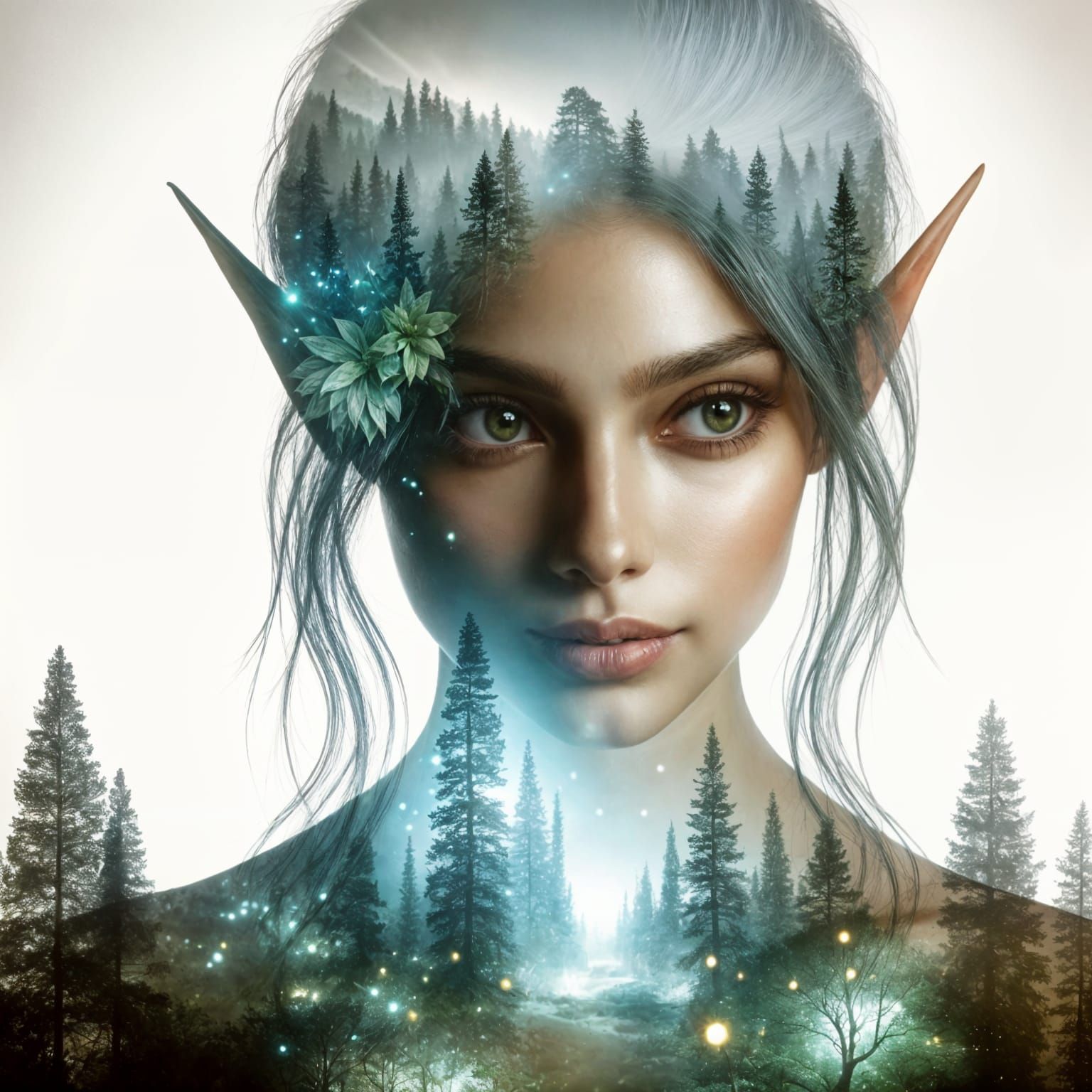 Surreal South Asian Elf in Ethereal Forest