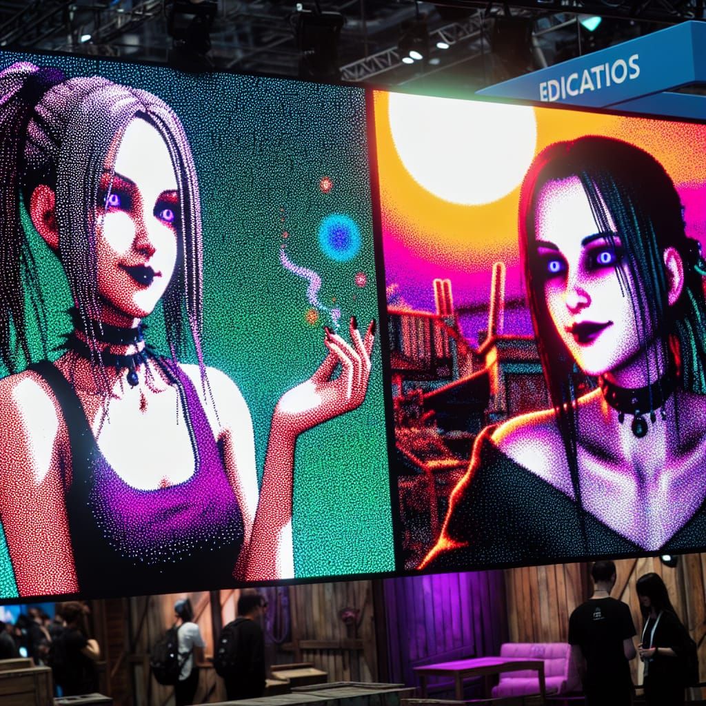 Gothic Girls Showcase Natural Beauty in Cyberpunk Style
