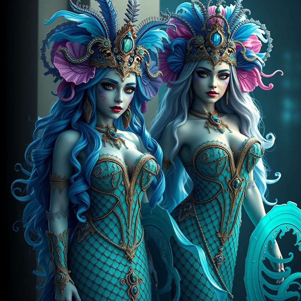 Mermaids of the Cosmic Carnival: Pisces Enchantment
