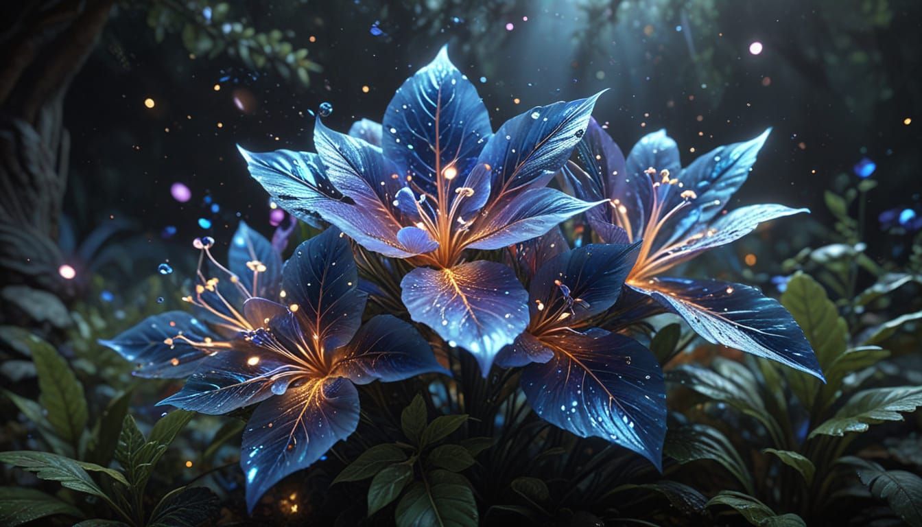 Ethereal Blooms in Cosmic Gardens