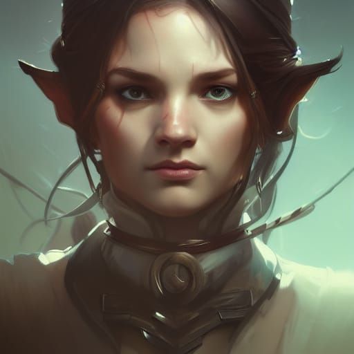 Assassin Halfling Portrait in Hyperdetailed Style