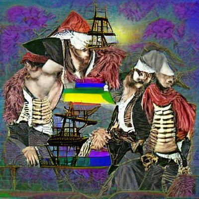 Romantic Pirate Encounter on the High Seas