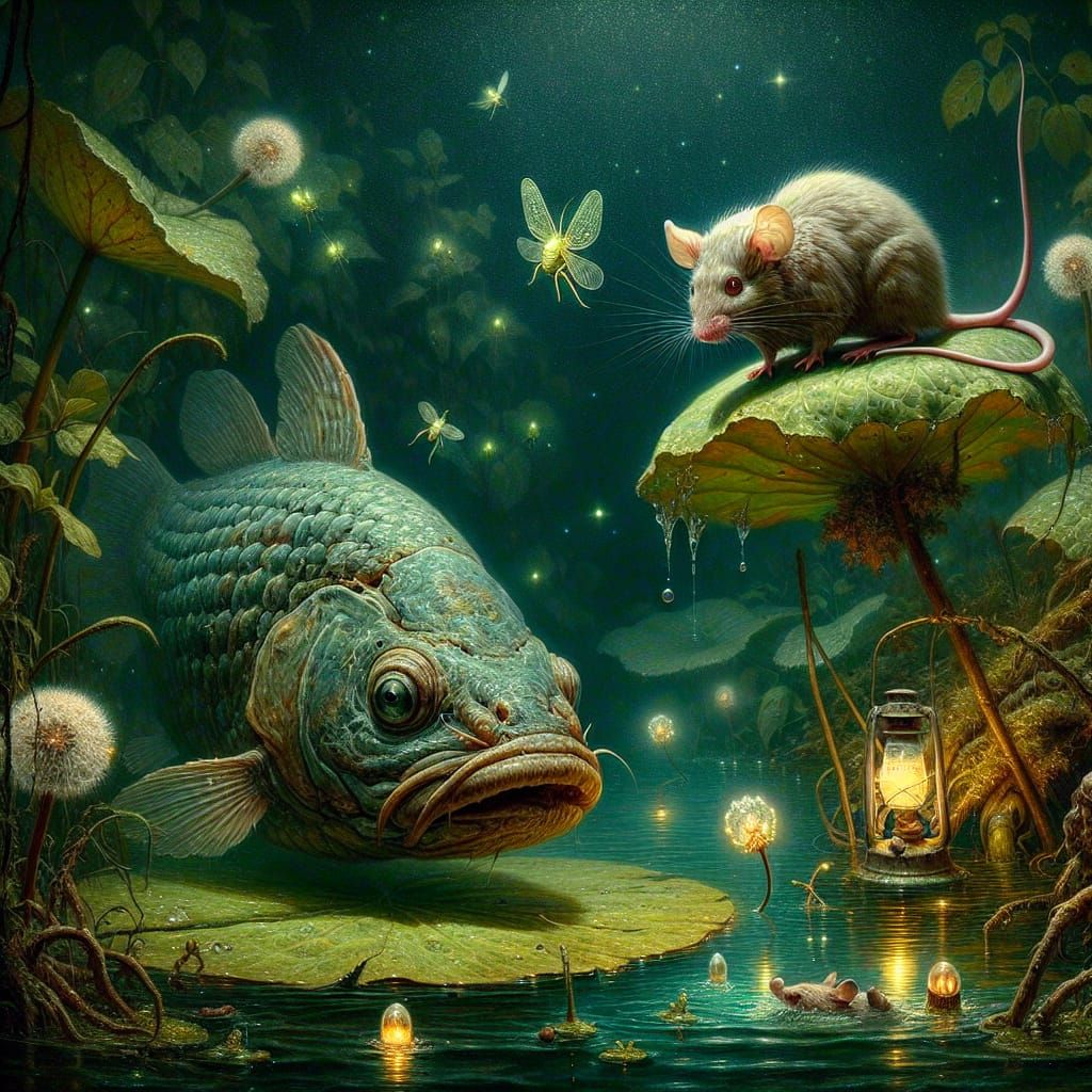 Wrinkled Fish Meets Delicate Mouse in a Fantastical, Photore...