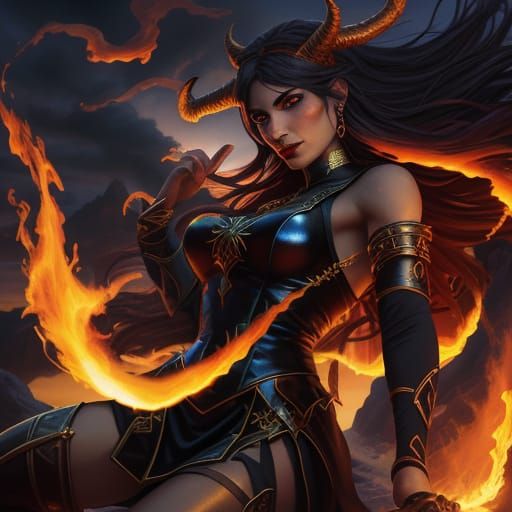 Ishtar's Stocking Battle: A Surrealist Oil Painting