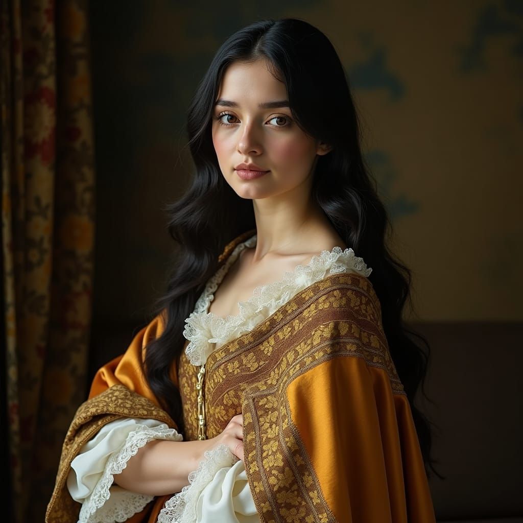 Elegant Countess Portrait in Neoclassical Style