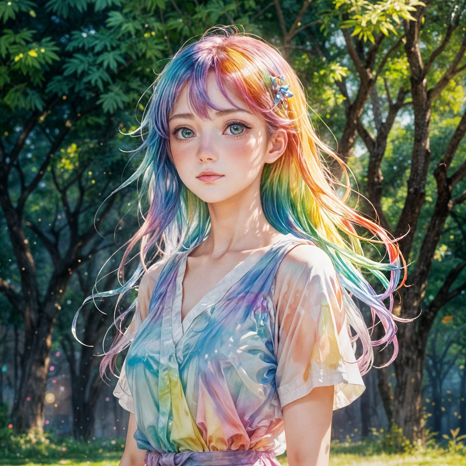 Ethereal Rainbow Girl Anime Figure
