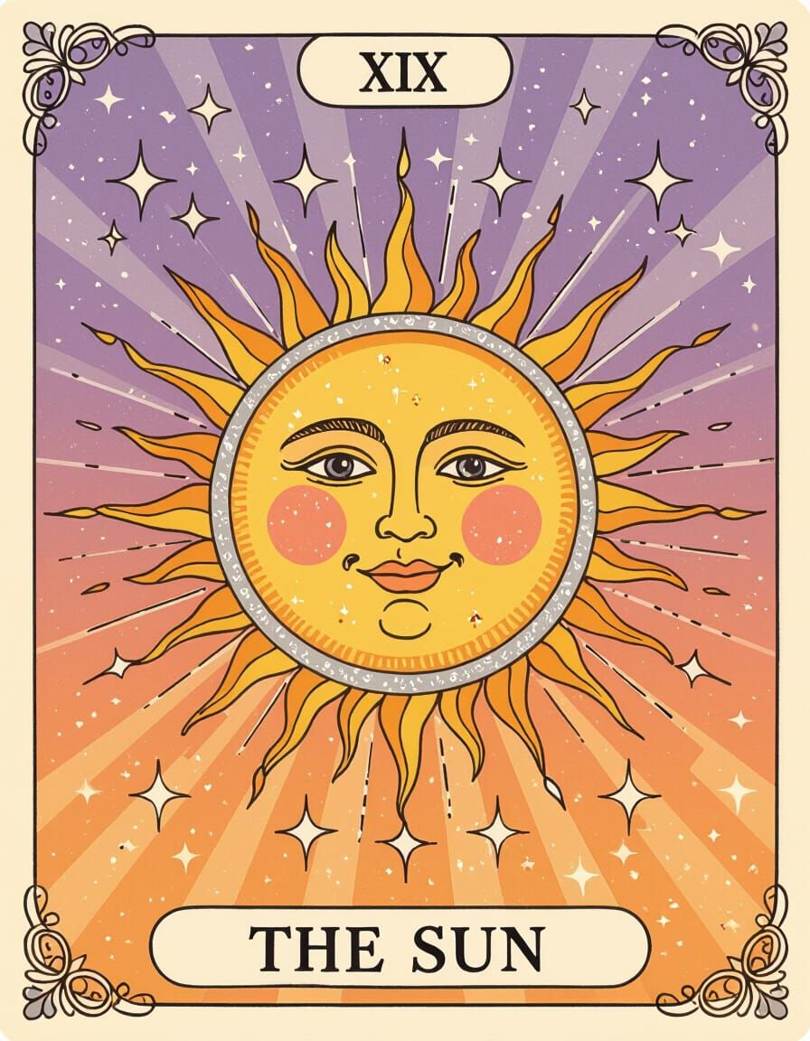The Sun Tarot Card in Ignorant Style