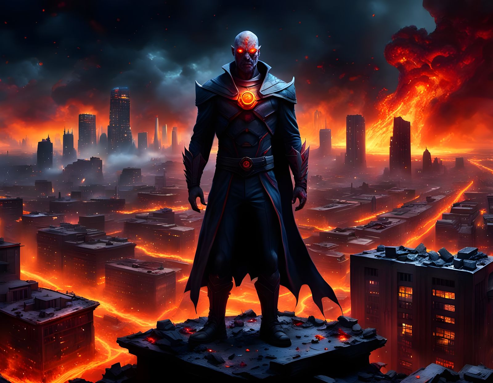 Trigon Supervillain Hyperdetailed Matte Painting