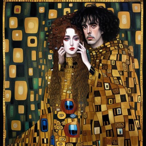 Intimate Portrait Inspired by Symbolist and Surrealist Art