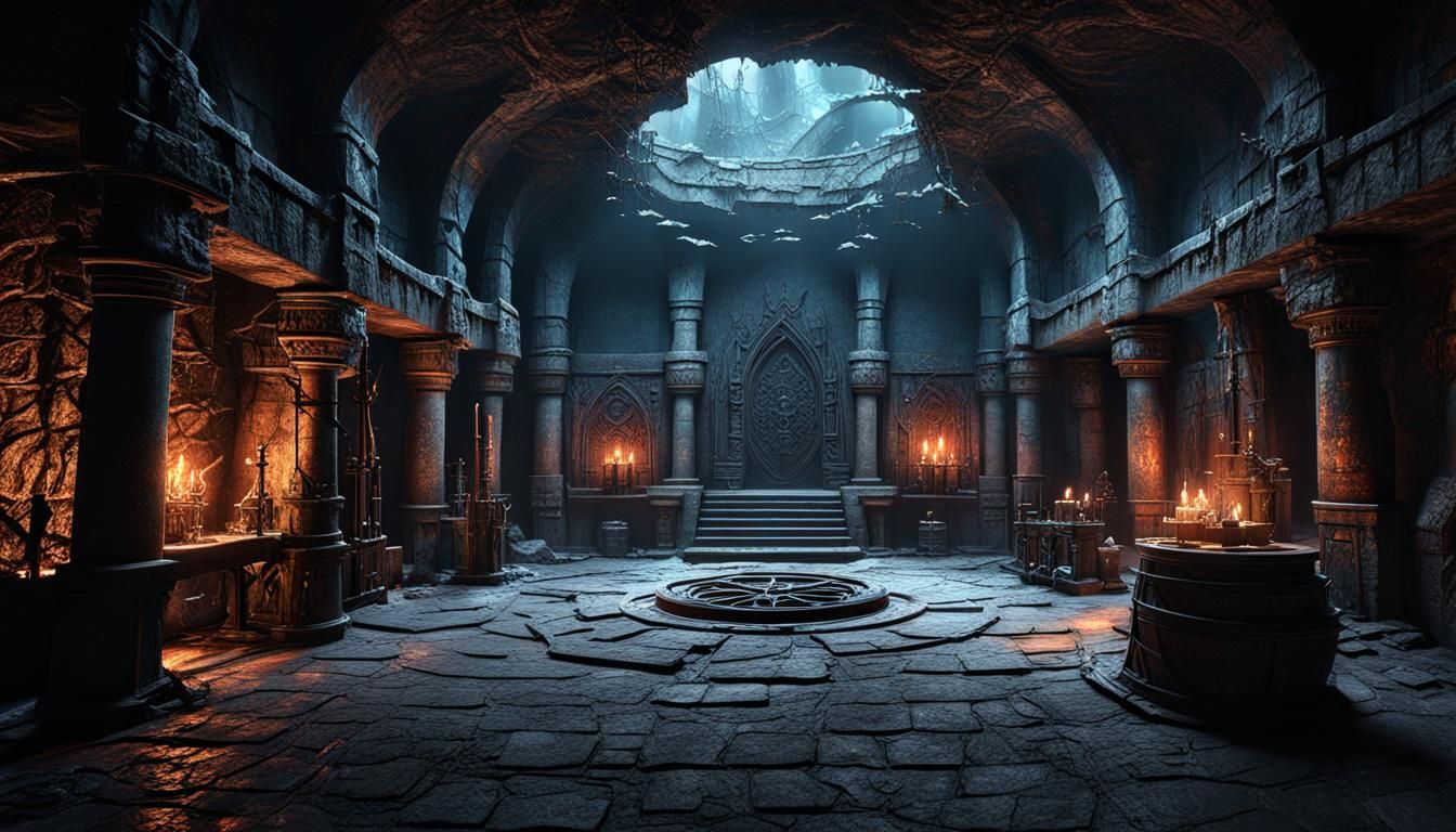 Epic Fantasy Stone Dungeon Room