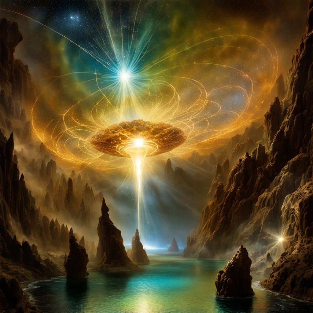 Surreal Desert Landscape Basks in Cosmic Radiance