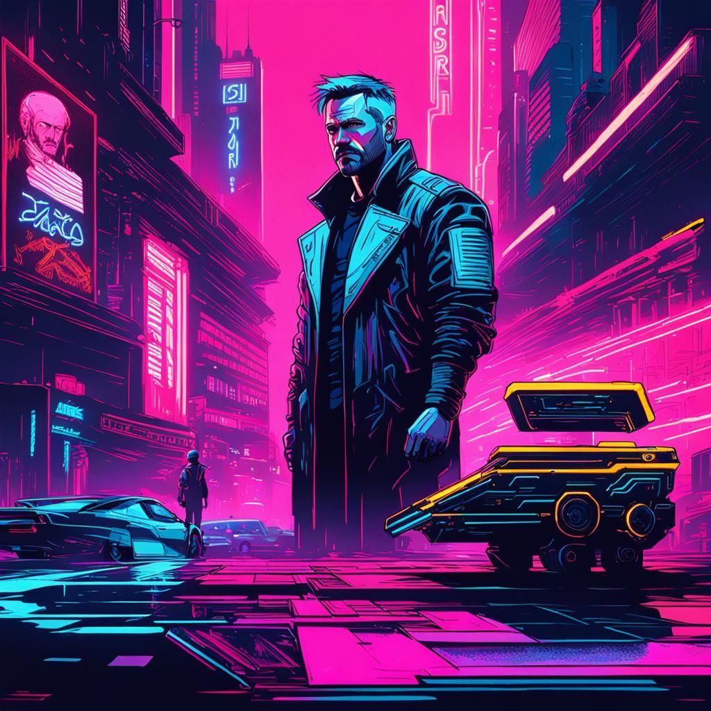 Cyberpunk Portrait in Neon-Lit Future