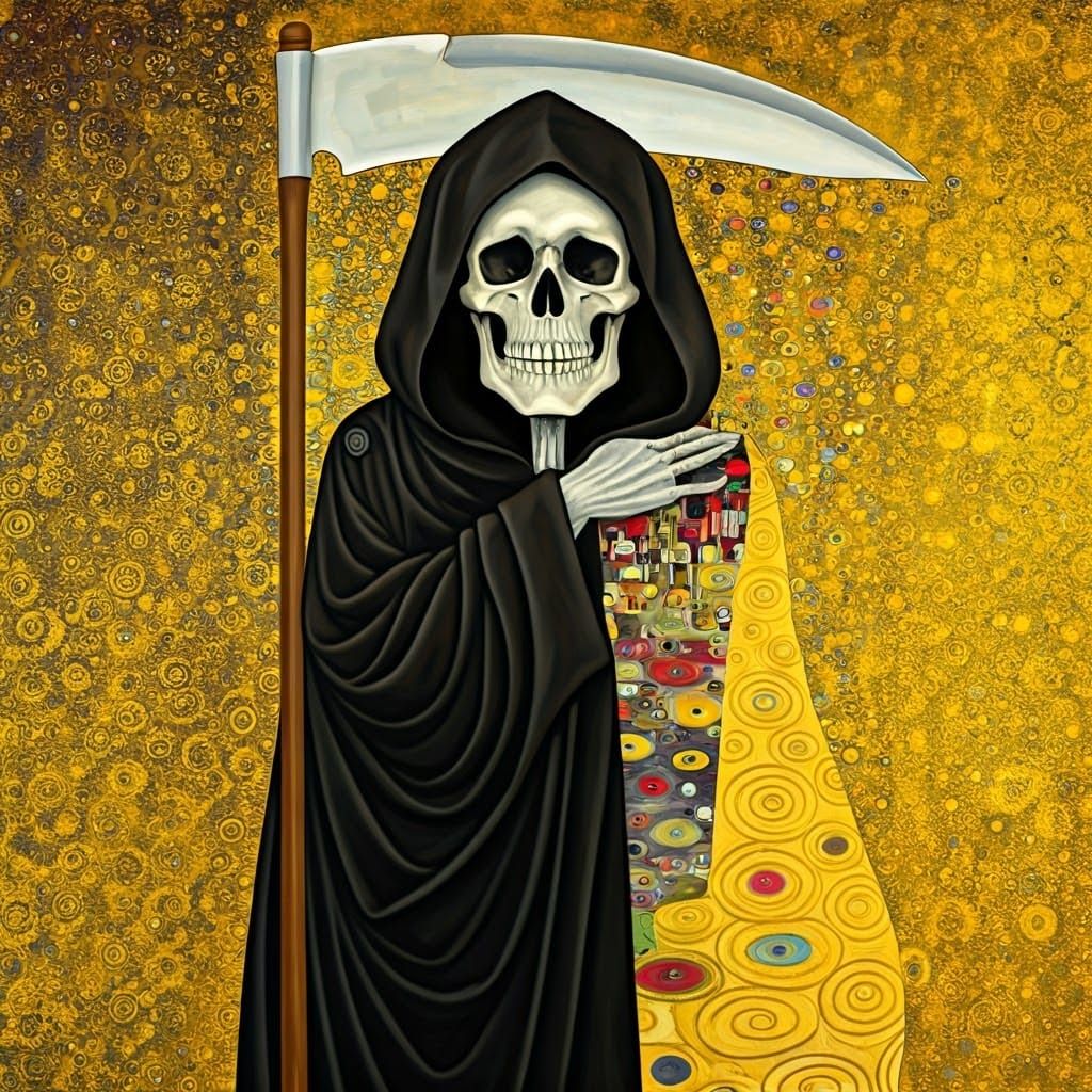 Grim Reaper in Klimt Style