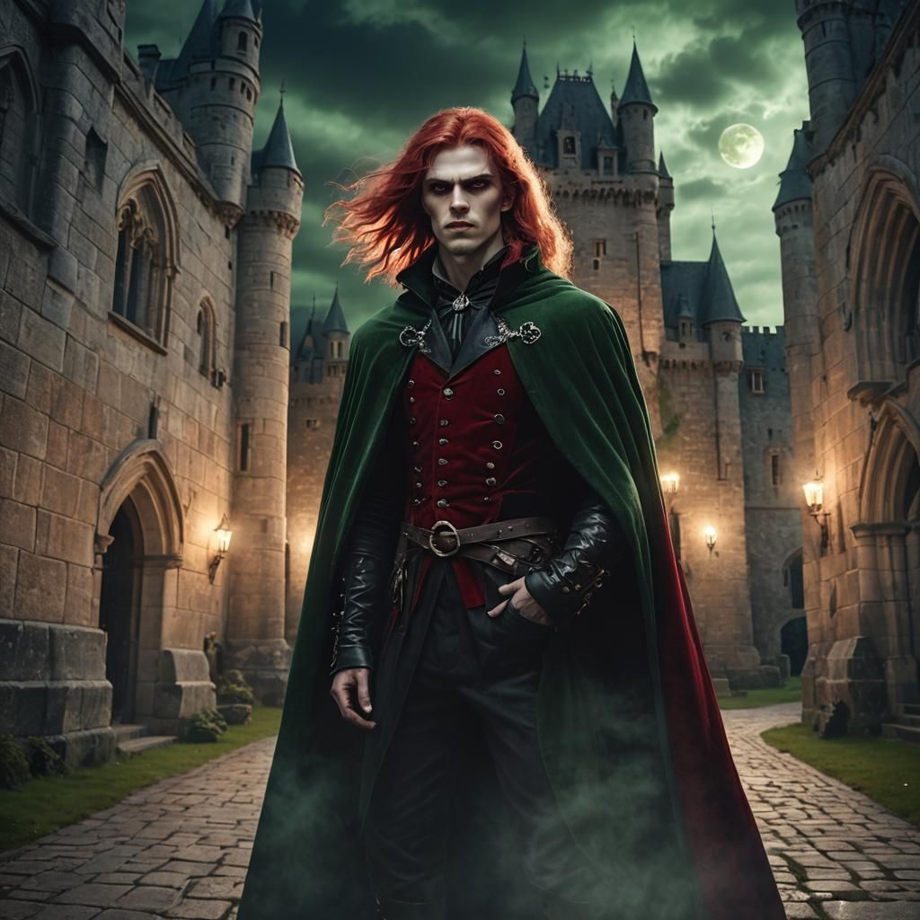 Furious Vampire Portrait in Dark Fantasy Style