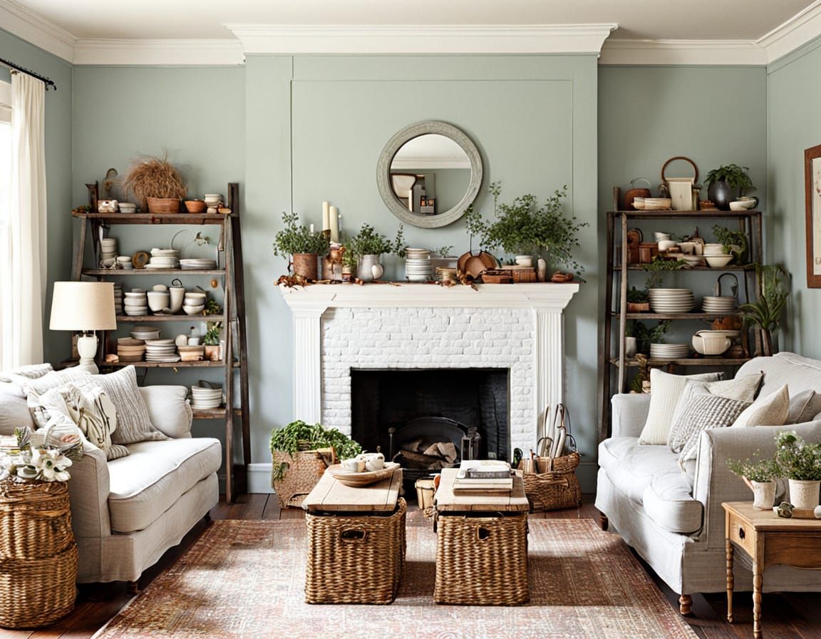 Warmth of a Cozy Home in Watercolor Style