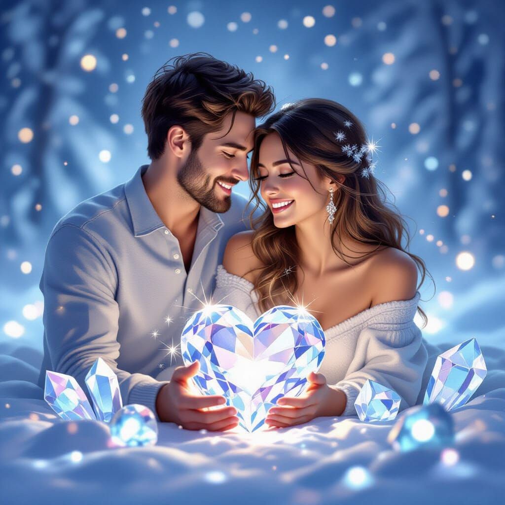 Lovers Made of Sparkling Crystals