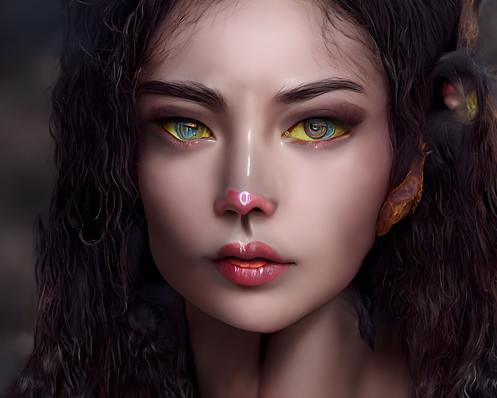 Forest Huntress in Film Noir Style