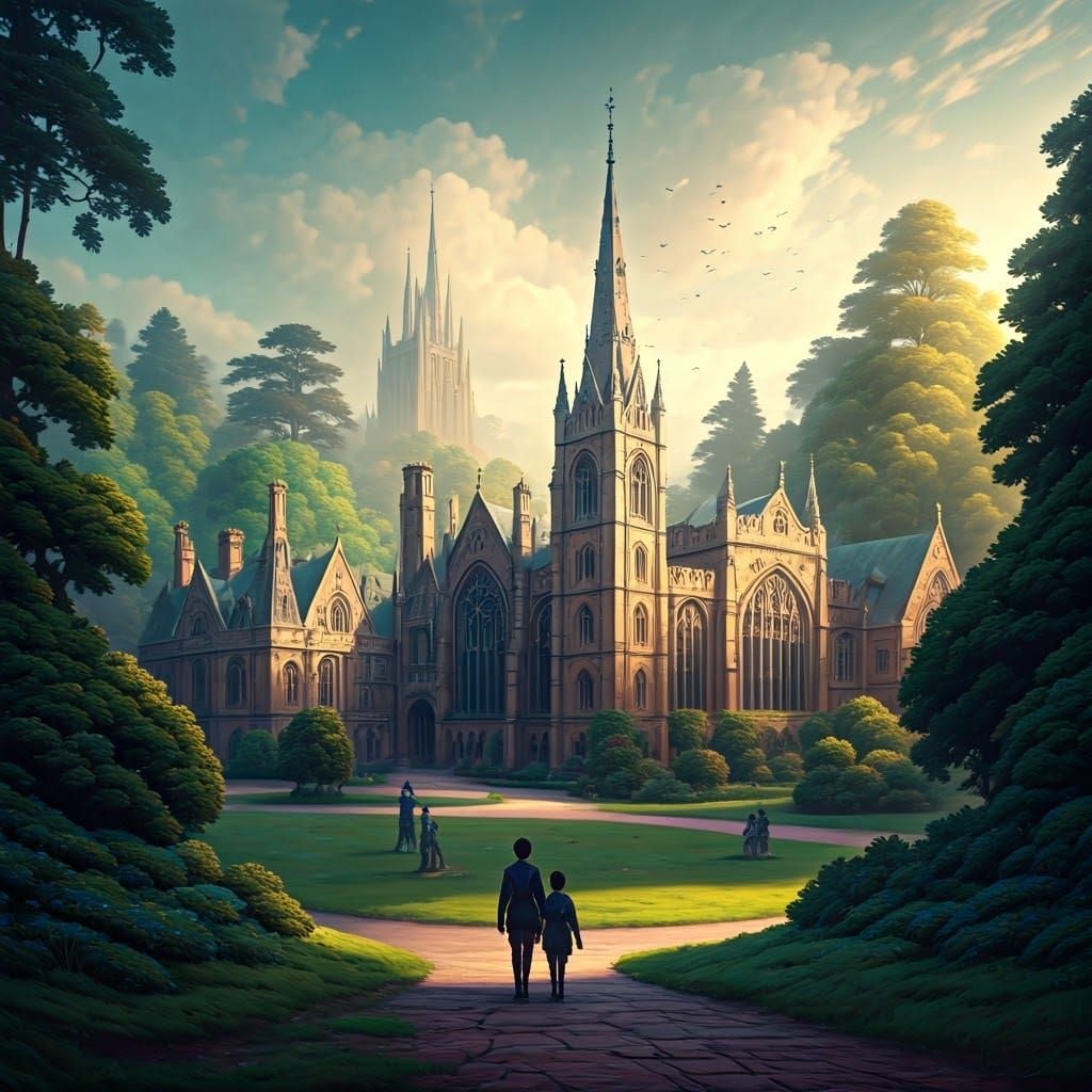 Dreamlike School in Mystical Hertfordshire Landscape