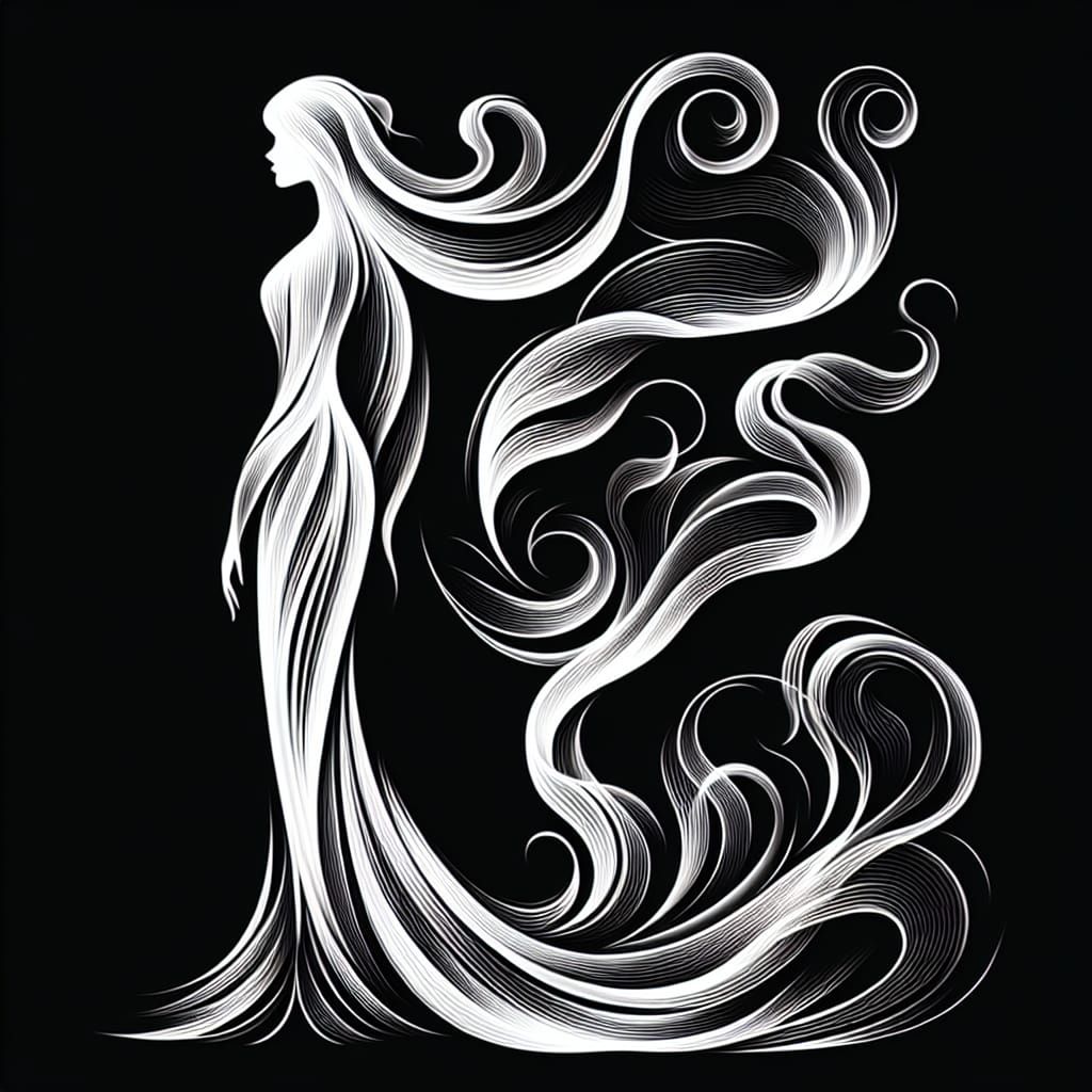 Elegant Smoke Art in Minimalist Style