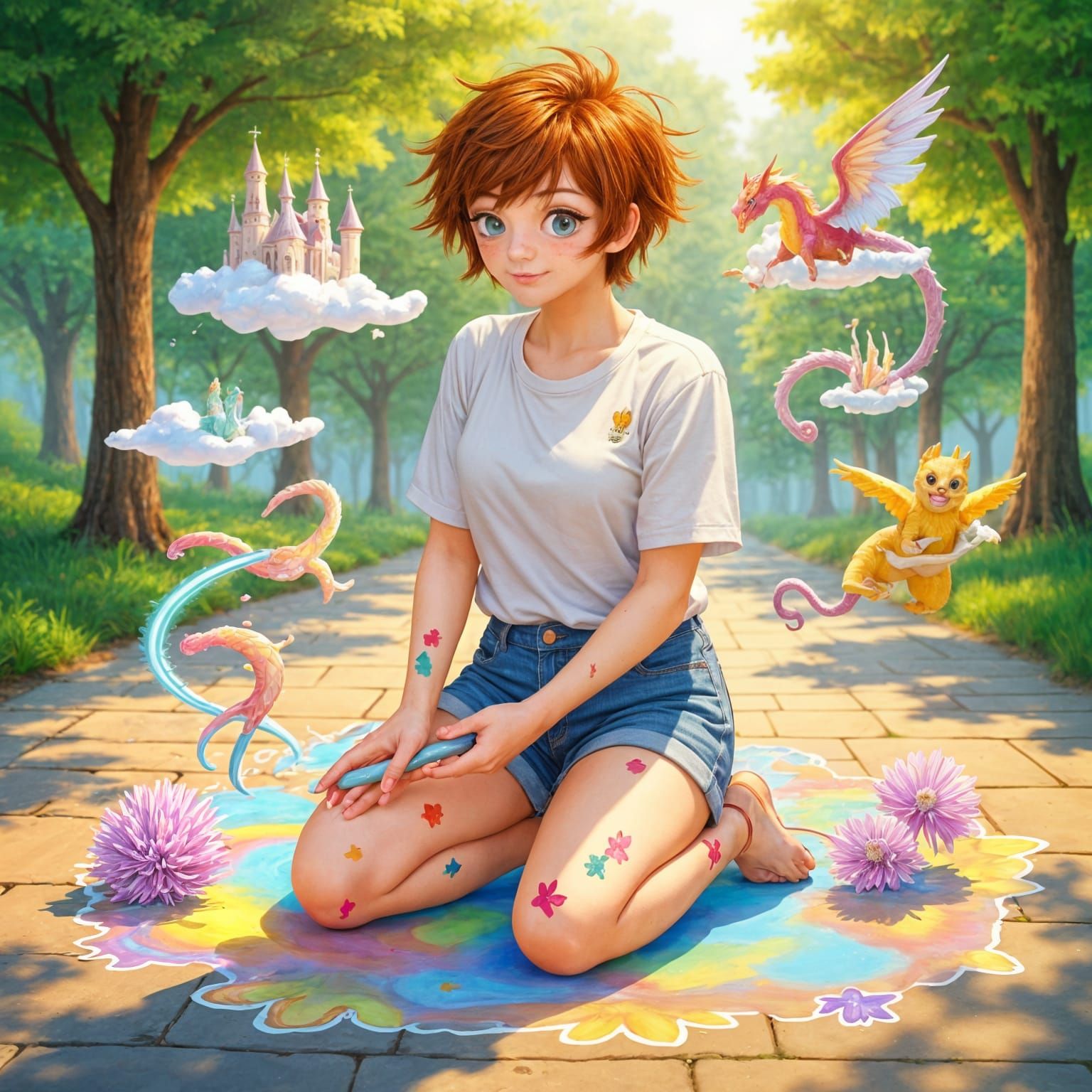 Pixie’s Chalk drawings coming to life