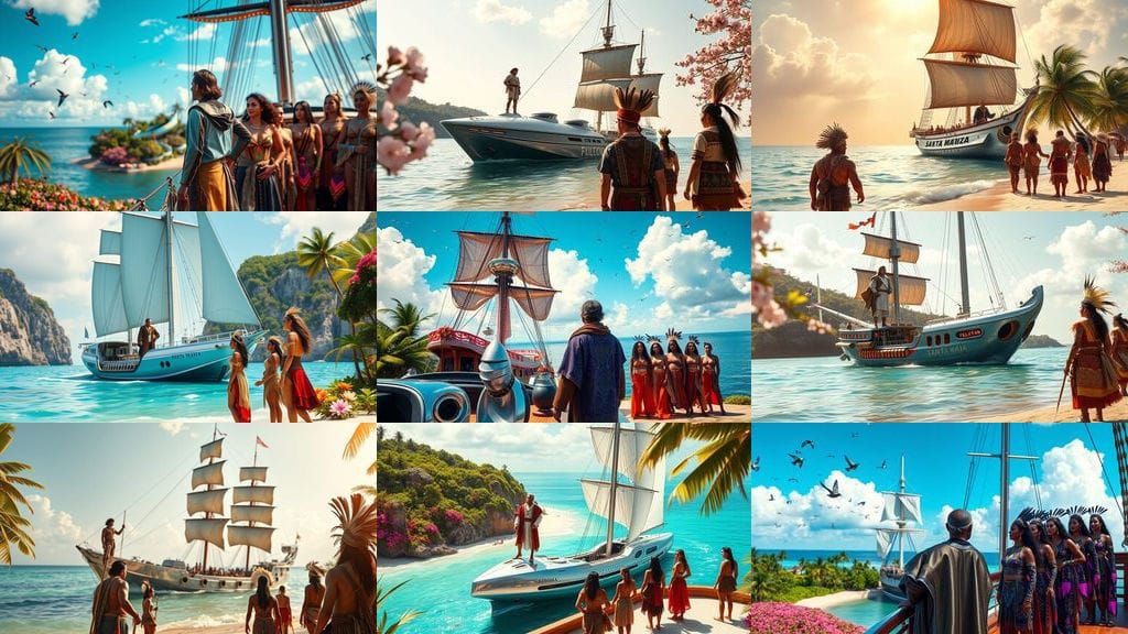 Christopher Columbus in Futuristic America