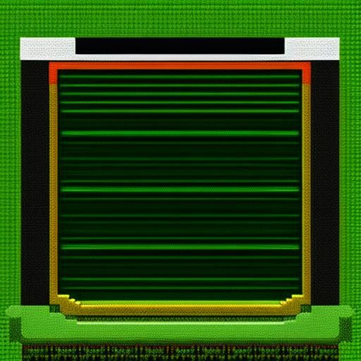 Retro Game Pixel Art Interface in Green
