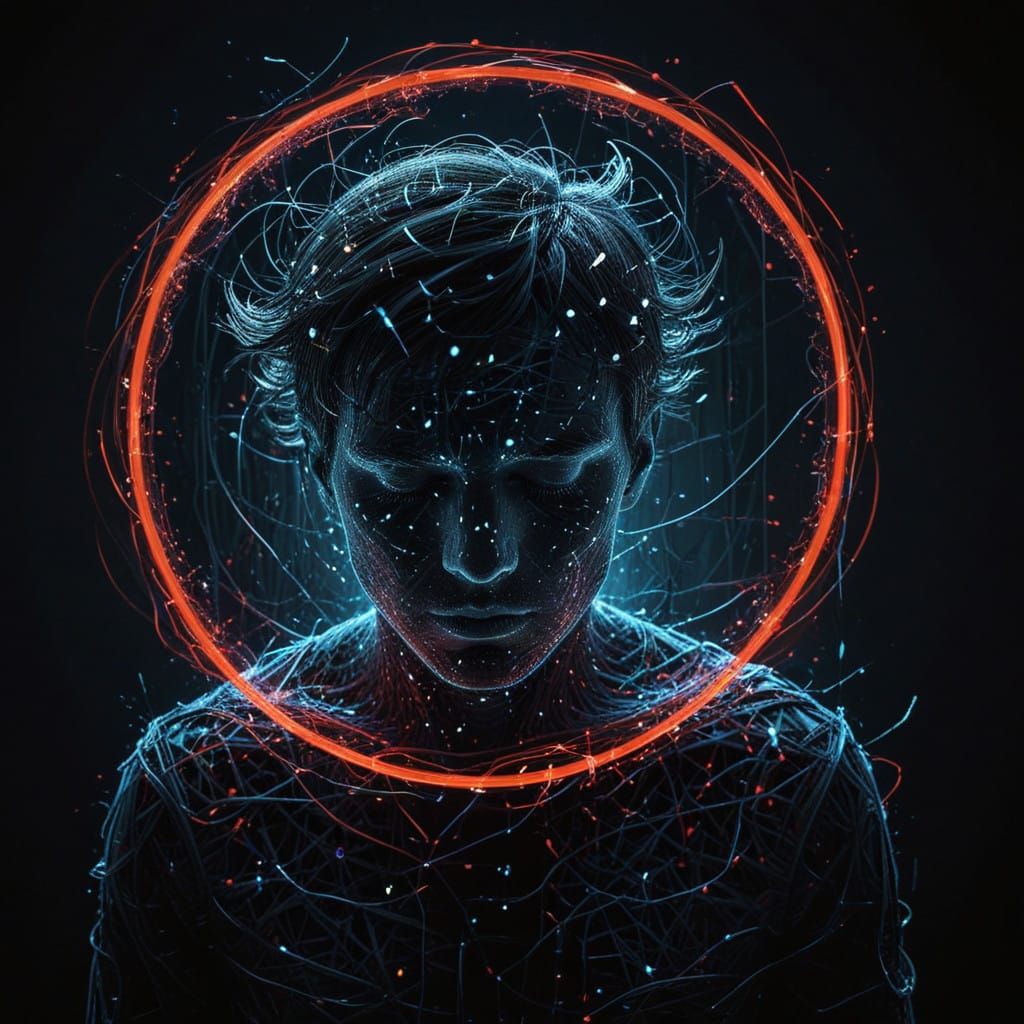 Surreal Depiction of Autistic Burnout in Overwhelming Sensor...