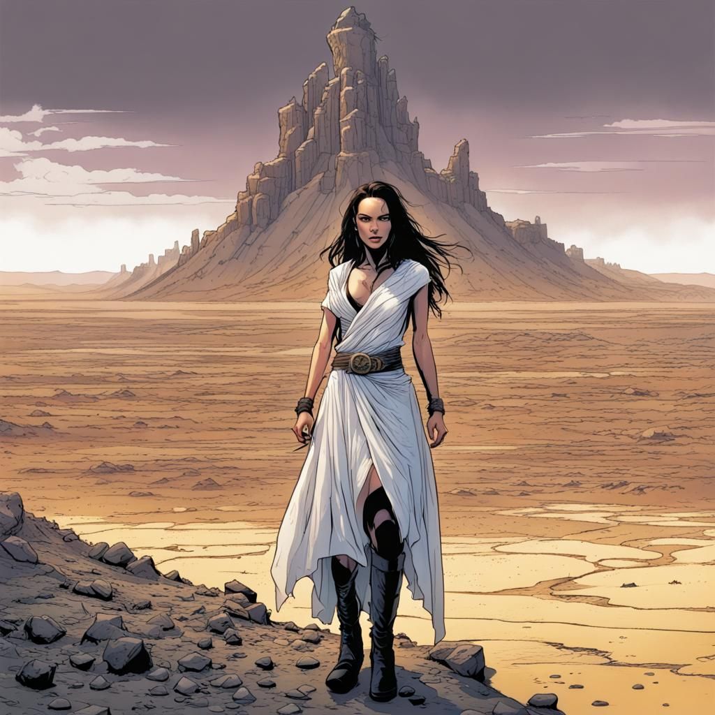 Woman Visits Danakil Depression in Comic Book Art