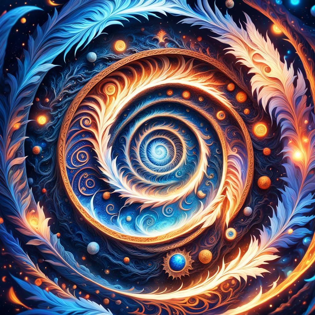 Glowing Spiral of Life and Death Energies