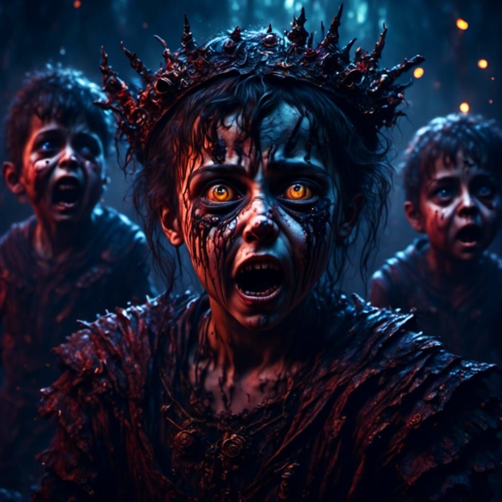 Possessed School Children in Spooky Atmosphere