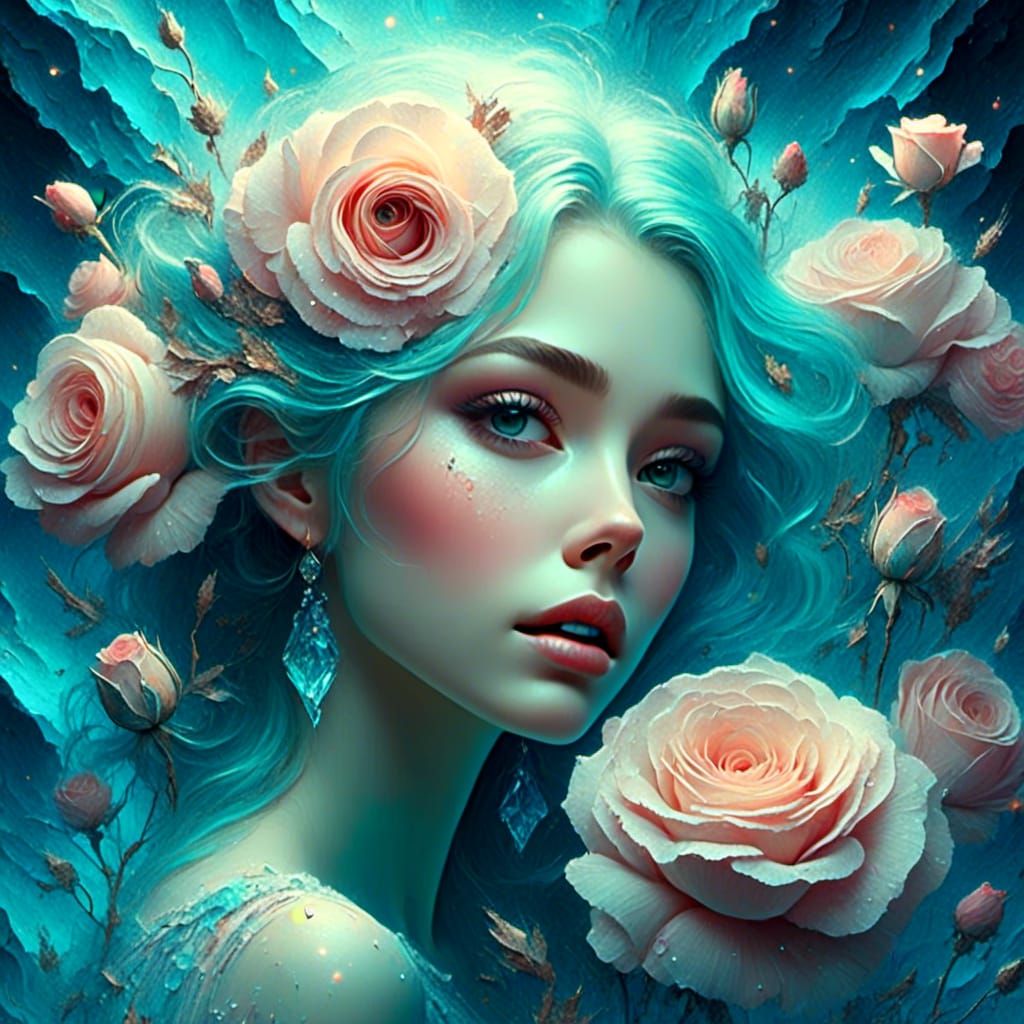 Psychedelic Rose Constellation at Sunset by Anna Dittmann