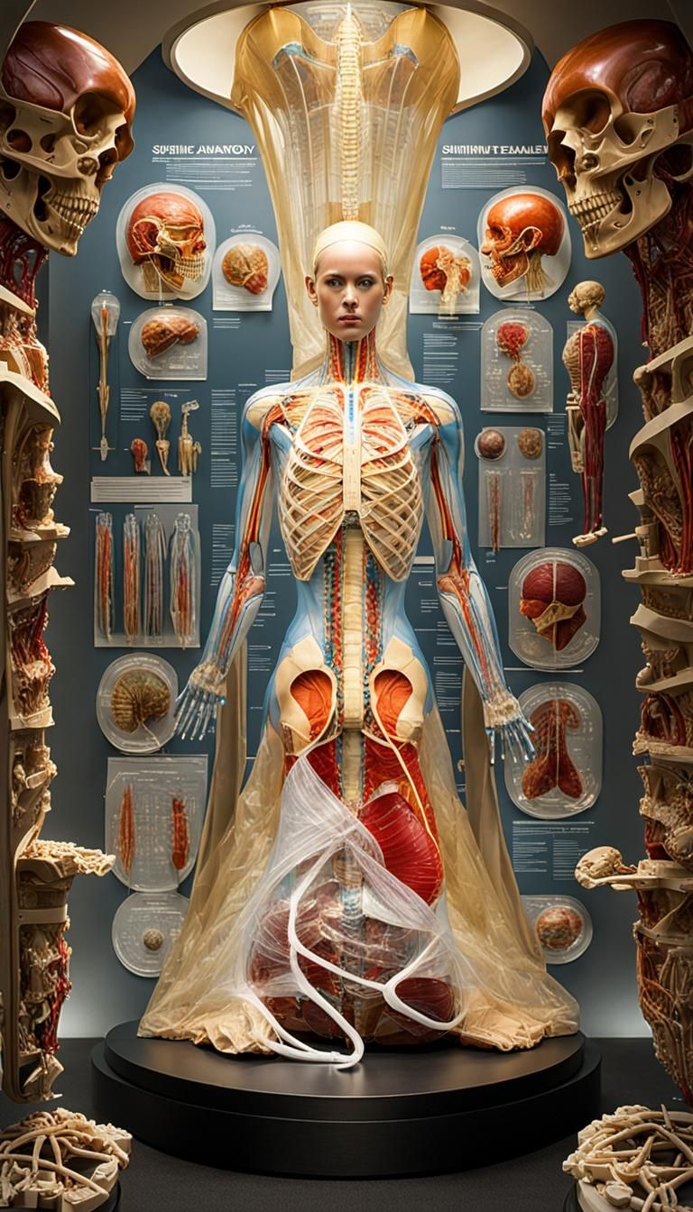 Anatomical Female Specimen Sealed for Scientific Display