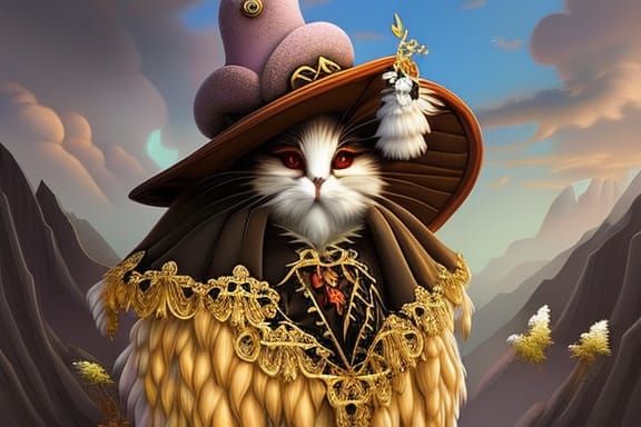 Filigree Chicken Portrait in Overgrown Faerie Circle