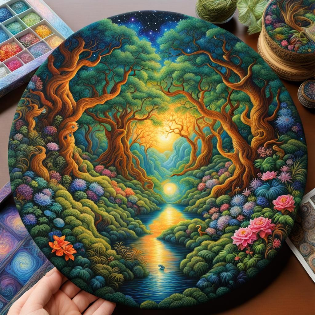Eldritch Forest in Diamond Painting Style