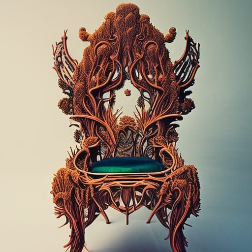 Synthwave Cowboy in Cannabis Chair: Fairytale Art