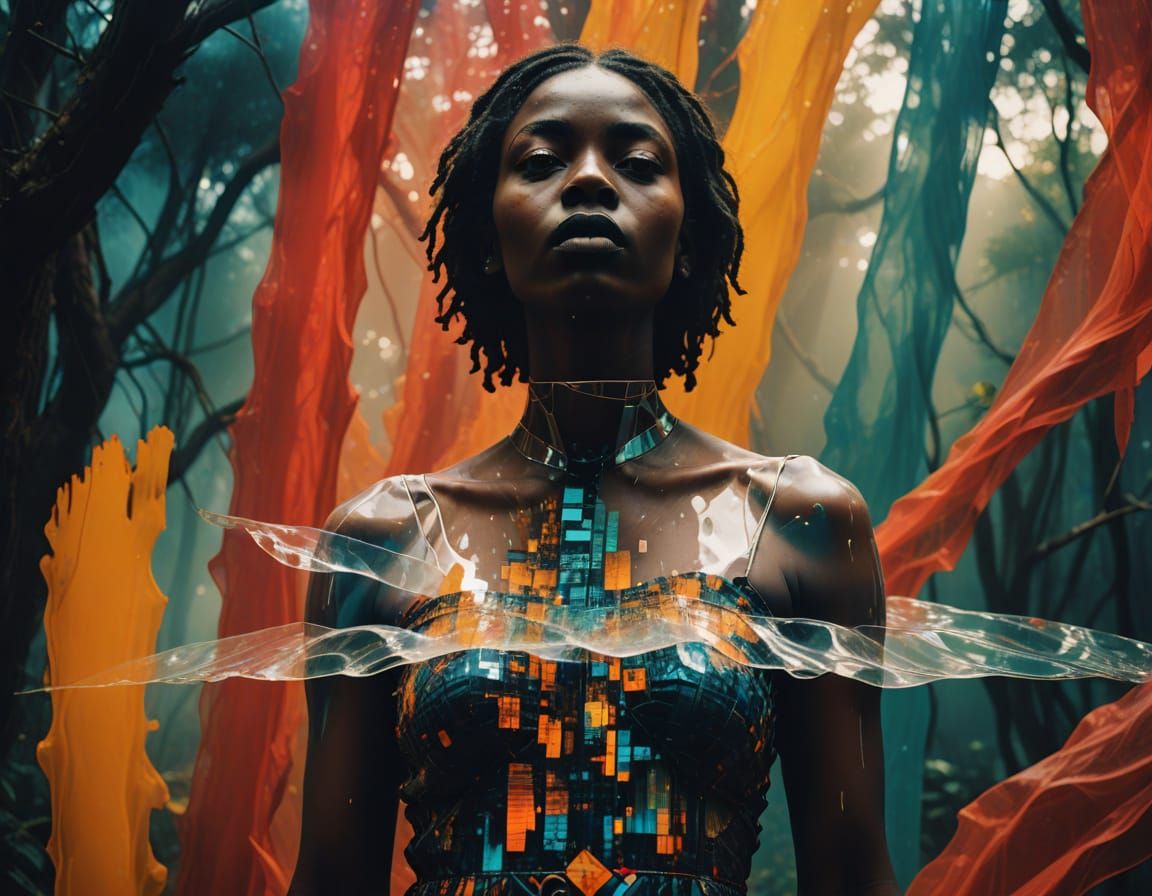 Surreal Double Exposure Photography with Afrofuturist Aesthe...
