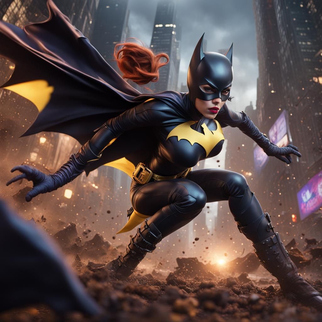 Catwoman vs Batgirl: Detailed Fantasy Concept Art