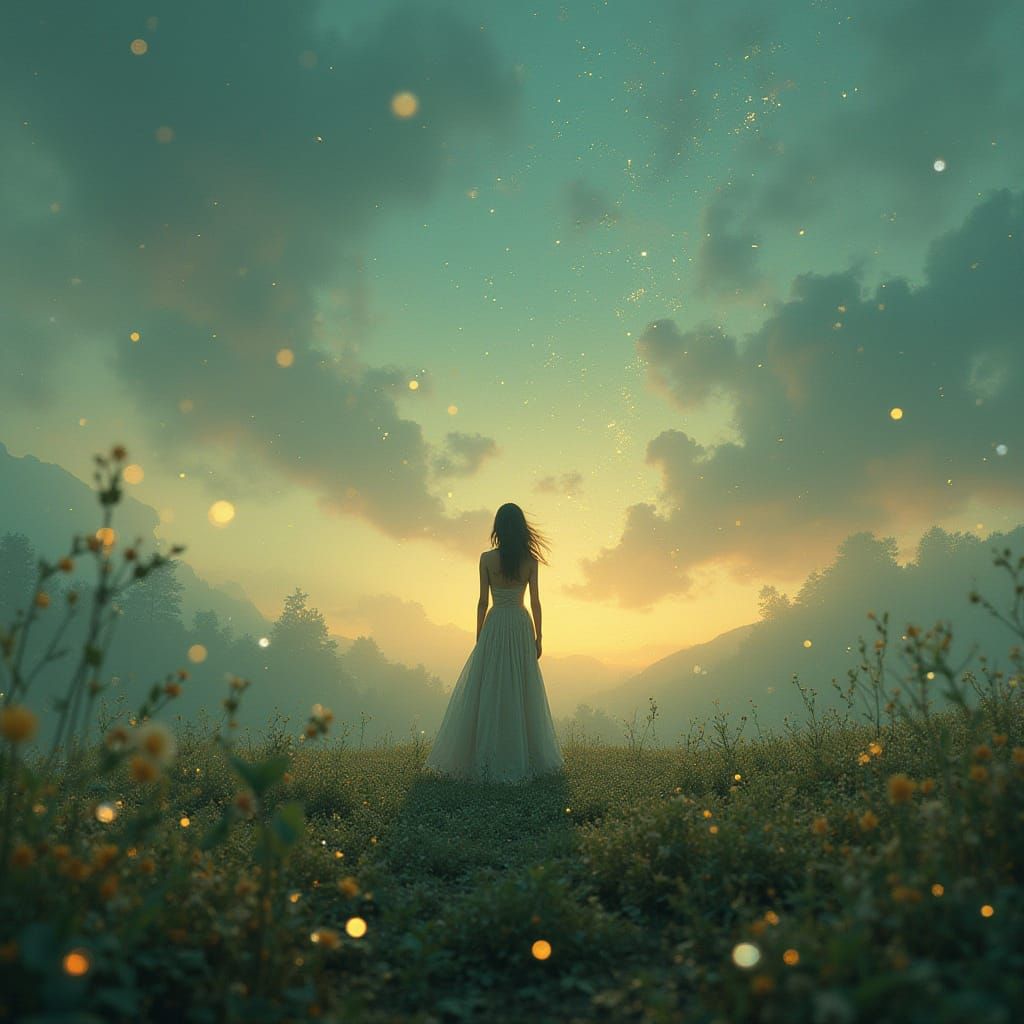 Woman in Valley of Sparkling Dew