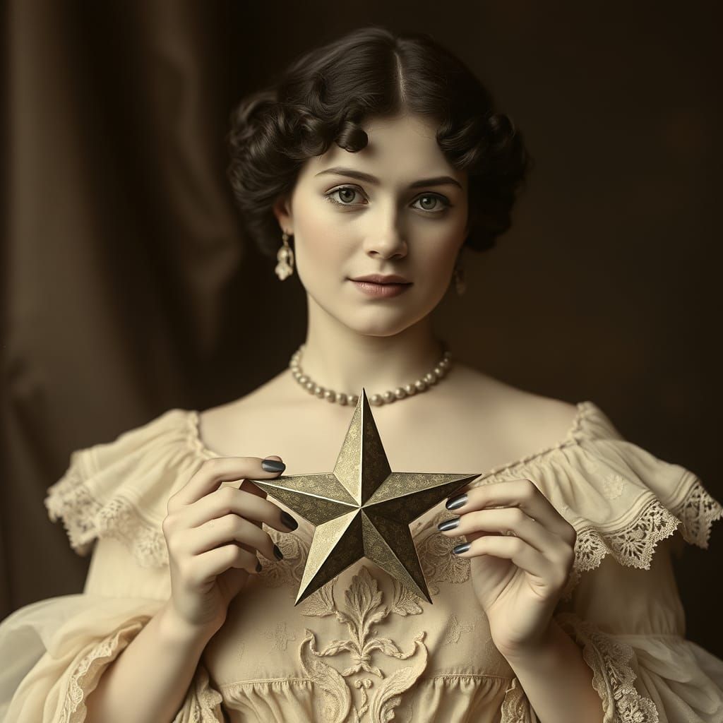 Edwardian Woman Holding a Star