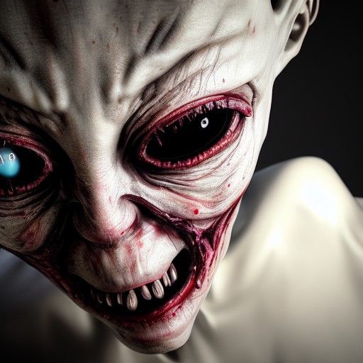 Terrifying Nightmare Glare in Space: Horror Concept Art