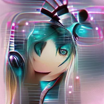 Vibrant Digital Illustration of Hatsune Miku